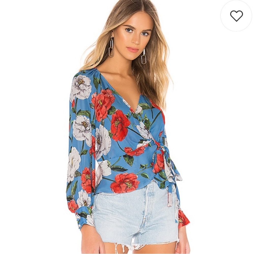 Silk Parker Floral Wrap Blouse